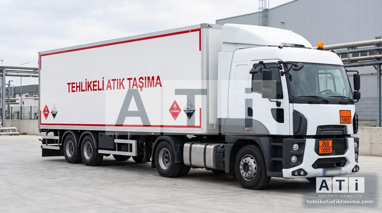 Ati Nakliye ADR uyumlu tehlikeli atık taşıma aracı